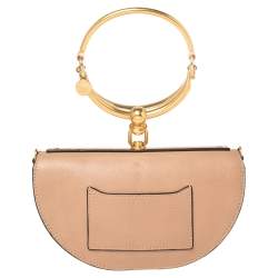 Pre Owned حقيبة كروس كلوي نايل سوار مينوديار صغيرة جلد بيج