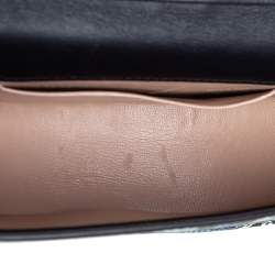 Pre Owned حقيبة كروس كلوي مينوديار سوار نايل صغير جلد طباعة زهور أسود