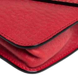 Pre Owned Chloe Red Pebbled Leather Sally Clutch
