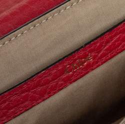 Pre Owned Chloe Red Pebbled Leather Sally Clutch