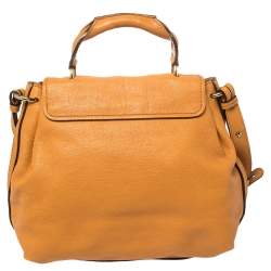 مملوكة مسبقًا Chloe Mustard Yellow Leather Elsie Top Handle Bag