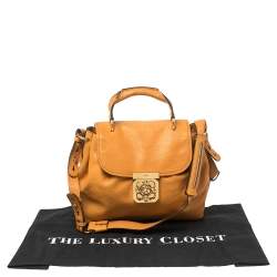 مملوكة مسبقًا Chloe Mustard Yellow Leather Elsie Top Handle Bag