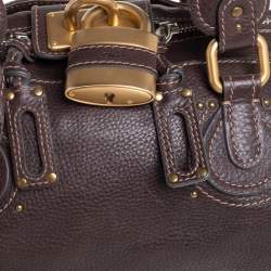Pre Owned Chloe Brown Leather Paddington Shoulder Bag