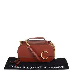 Pre Owned حقيبة كتف كلوي ميني سي فانيتي جلد بني فاتح