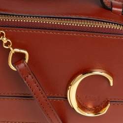 Pre Owned حقيبة كتف كلوي ميني سي فانيتي جلد بني فاتح