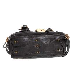 Pre Owned Chloé Olive Green Leather Paddington Satchel
