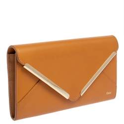 Pre Owned Chloé Brown Leather Envelope Wallet