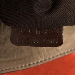 Pre Owned Chloé Orange/Burgundy Suede and Leather Colorblock Tassel Tote