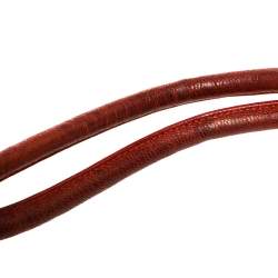 Pre Owned Chloé Orange/Burgundy Suede and Leather Colorblock Tassel Tote