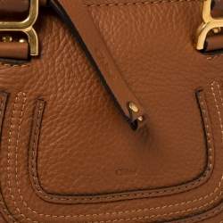 Pre Owned Chloe Tan Leather Mini Marcie Crossbody Bag