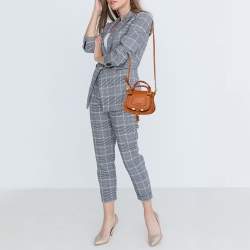 Pre Owned Chloe Tan Leather Mini Marcie Crossbody Bag