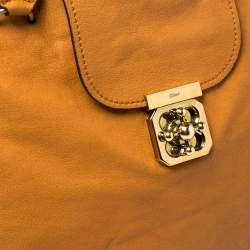 Pre Owned Chloe Orange Leather Large Elsie Bowling Bag