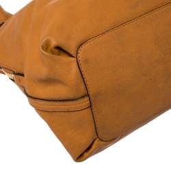 Pre Owned Chloe Orange Leather Large Elsie Bowling Bag