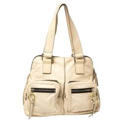 Pre Owned Chloe Cream Leather Large Betty Satchel