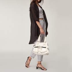 Pre Owned Chloe Cream Leather Large Betty Satchel