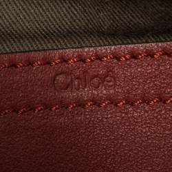 مملوكة مسبقًا Chloe Red Leather Mini Marcie Crossbody Bag