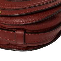 مملوكة مسبقًا Chloe Red Leather Mini Marcie Crossbody Bag