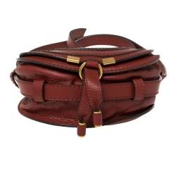 مملوكة مسبقًا Chloe Red Leather Mini Marcie Crossbody Bag