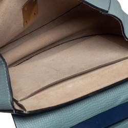 مملوكة مسبقًا Chloe Two Tone Blue Leather Medium Drew Shoulder Bag