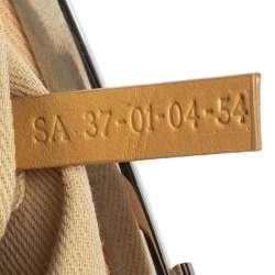 Pre Owned Chloe Cream Canvas Studded Kisslock Clutch