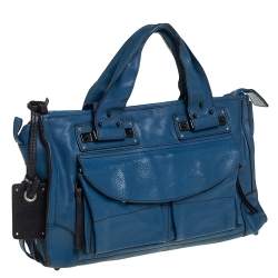 Chloe Blue Leather Tracy Satchel