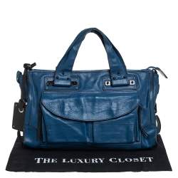 Chloe Blue Leather Tracy Satchel