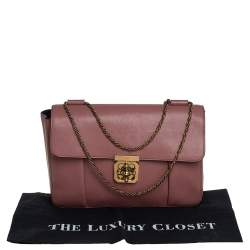 Pre Owned Chloe Old Rose Leather Large Elsie Shoulder Bag
