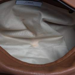 Pre Owned Chloe Beige/Brown Python and Leather Silverado Satchel