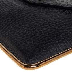 Pre Owned Chloe Black Pebbled Leather Sally Envelope Clutch