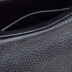 Pre Owned Chloe Black Pebbled Leather Sally Envelope Clutch