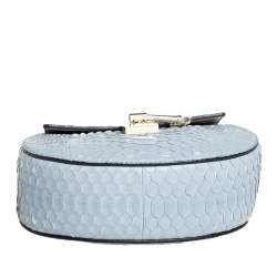 مملوكة مسبقًا Chloé Fresh Blue Python Small Drew Shoulder Bag