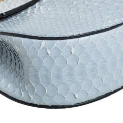 مملوكة مسبقًا Chloé Fresh Blue Python Small Drew Shoulder Bag