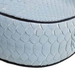 مملوكة مسبقًا Chloé Fresh Blue Python Small Drew Shoulder Bag