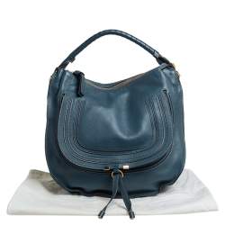 مملوكة مسبقًا حقيبة كلوي مارسي كبيرة جلد أزرق ستيل