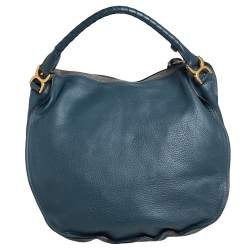 مملوكة مسبقًا حقيبة كلوي مارسي كبيرة جلد أزرق ستيل