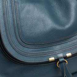 مملوكة مسبقًا حقيبة كلوي مارسي كبيرة جلد أزرق ستيل