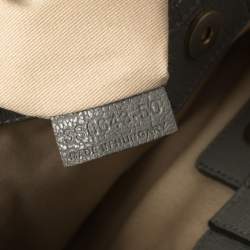 Pre Owned Chloe Grey Leather Flap Kathleen Satchel