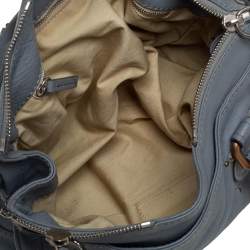 Pre Owned Chloé Grey Grained Leather Medium Paddington Satchel