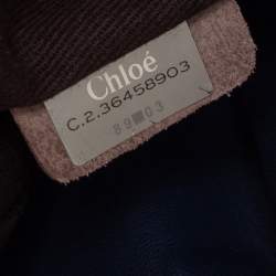 Pre Owned Chloe Black/Magenta Leather and Suede Tassel Chain Hobo