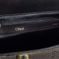Pre Owned Chloe Brown Python Sally Clutch