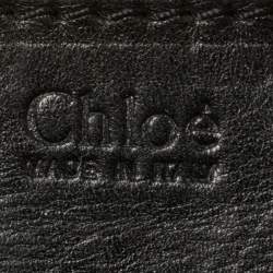 Pre Owned حقيبة يد كلوي سيندي جلد لامع أسود 