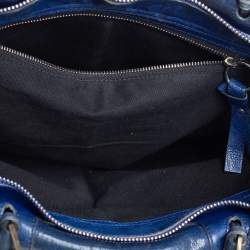 Pre Owned Chloé Blue Leather Saskia Satchel