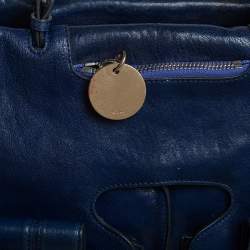 Pre Owned Chloé Blue Leather Saskia Satchel