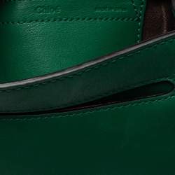 مملوكة مسبقًا حقيبة كروس كلوي مارسي ميني جلد نقشة التمساح خضراء