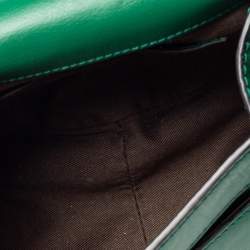 مملوكة مسبقًا حقيبة كروس كلوي مارسي ميني جلد نقشة التمساح خضراء