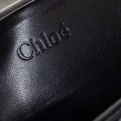 مملوكة مسبقًا حقيبة كتف كلوي إلسي متوسطة جلد ثعبان أسود 