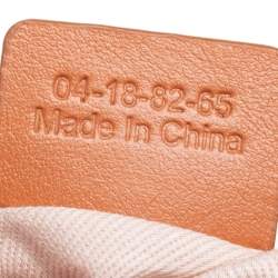 Pre Owned Chloe Peach/Brown Satin and Leather Diaper Bag