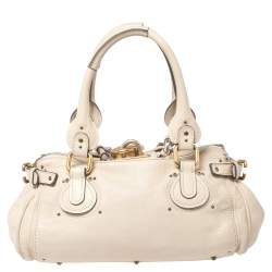 Pre Owned Chloe Cream Leather Paddington Satchel