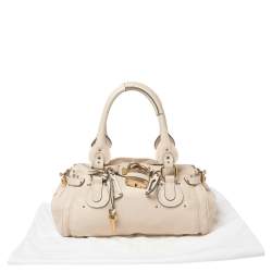 Pre Owned Chloe Cream Leather Paddington Satchel