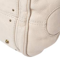 Pre Owned Chloe Cream Leather Paddington Satchel